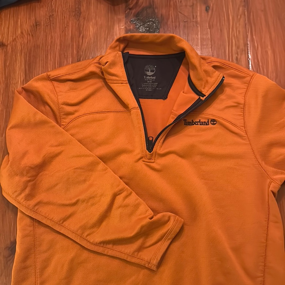 Timberland - Orange 1/4 zip Pullover
